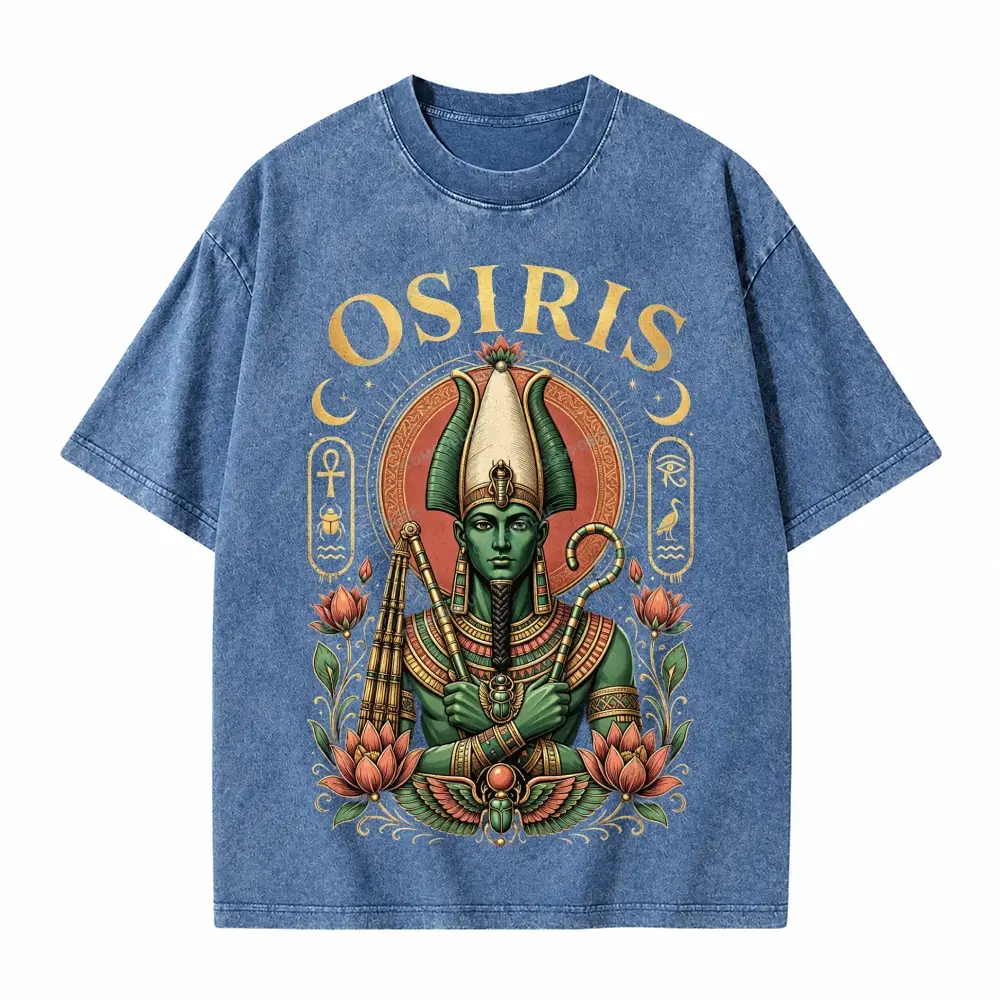Comfoblue Osiris Egyptian God Tarot Card On Comfort Colors Washed T-Shirt - SLCFB260717801