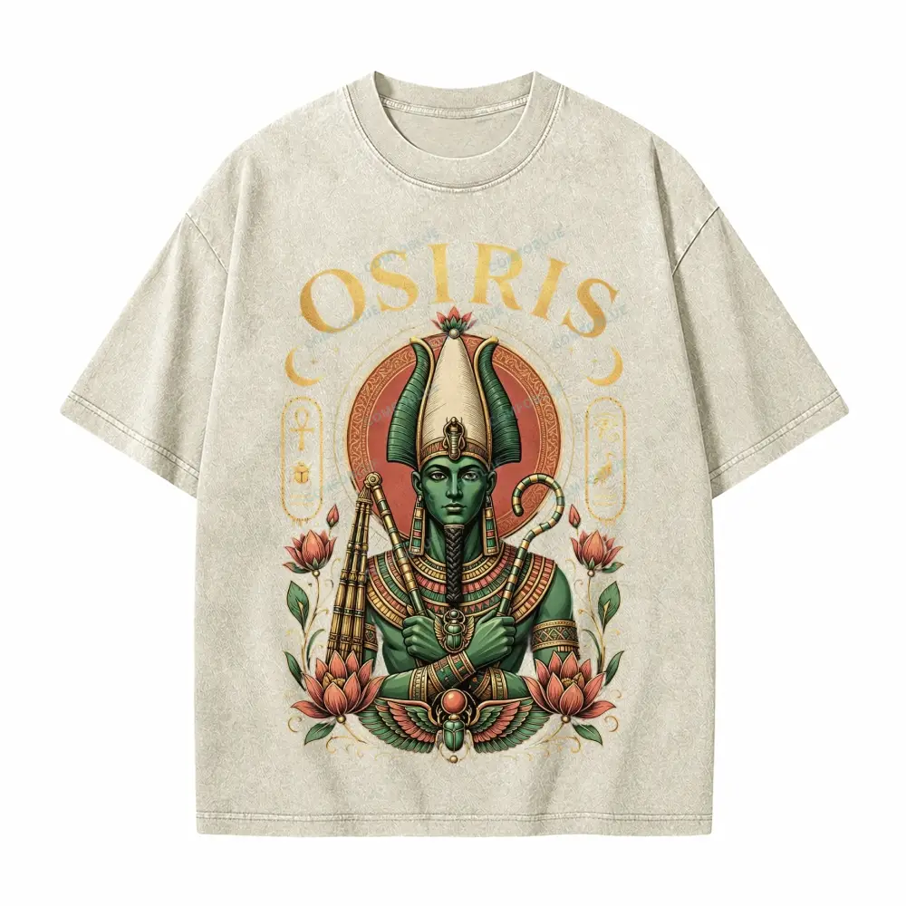 Comfoblue Osiris Egyptian God Tarot Card On Comfort Colors Washed T-Shirt - SLCFB260717801
