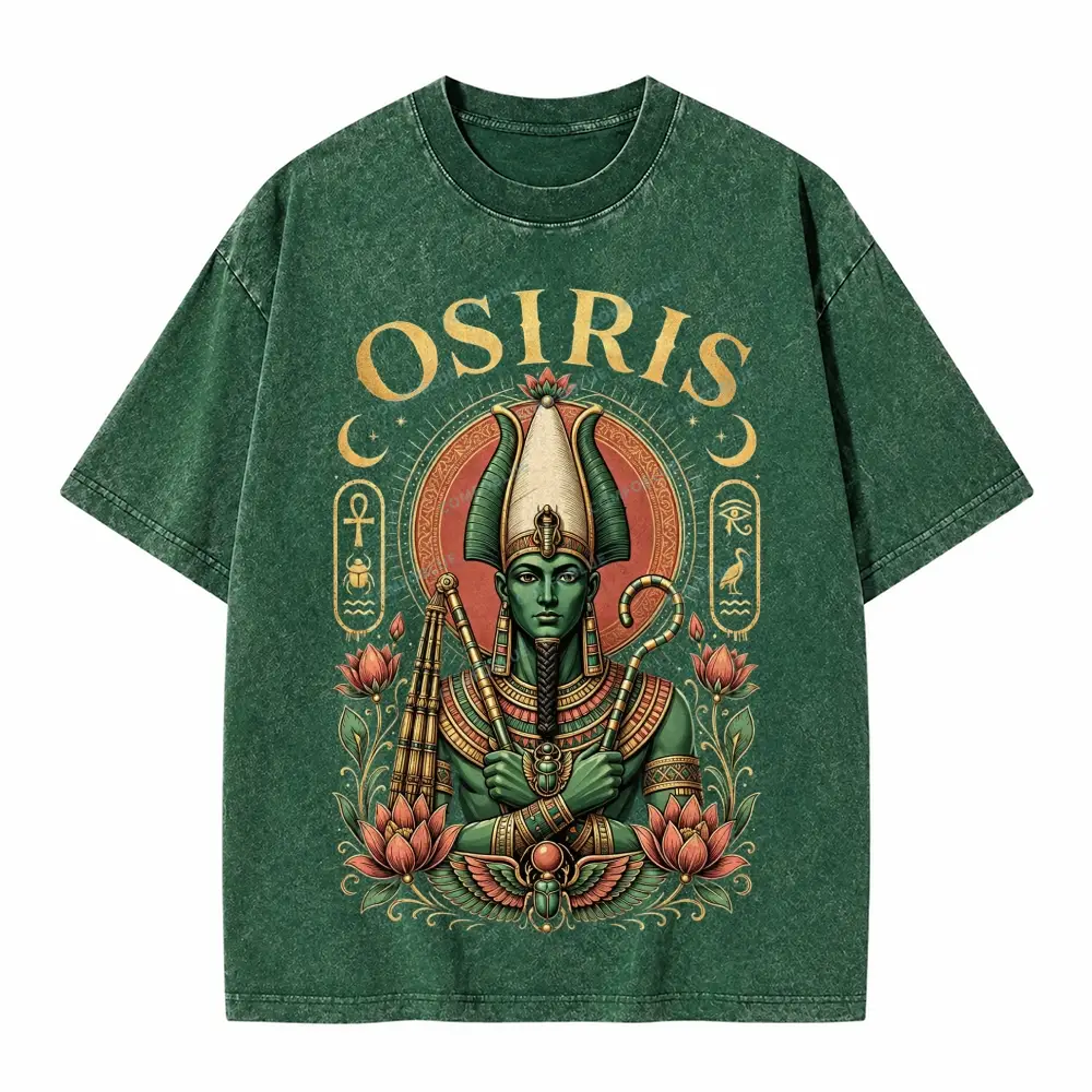 Comfoblue Osiris Egyptian God Tarot Card On Comfort Colors Washed T-Shirt - SLCFB260717801
