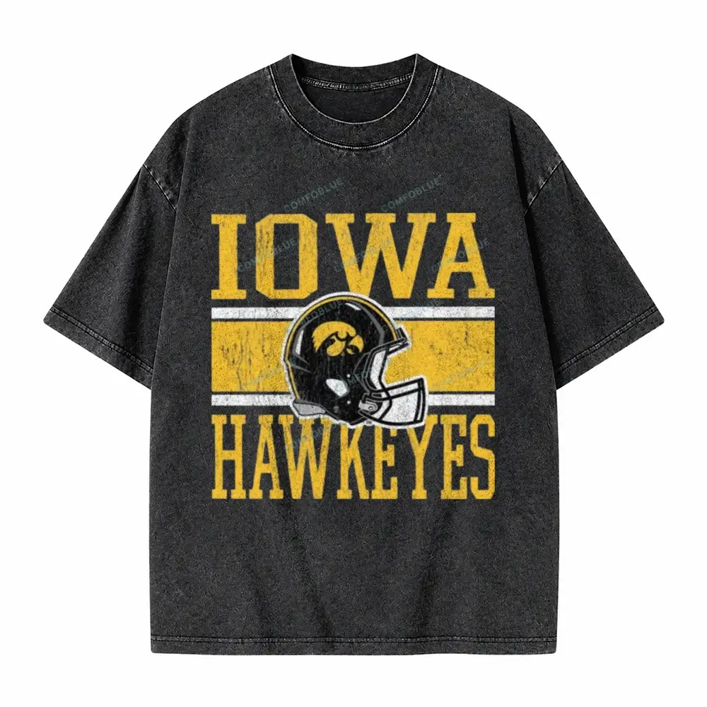 Iowa Hawkeyes On The Ball Washed T-Shirt