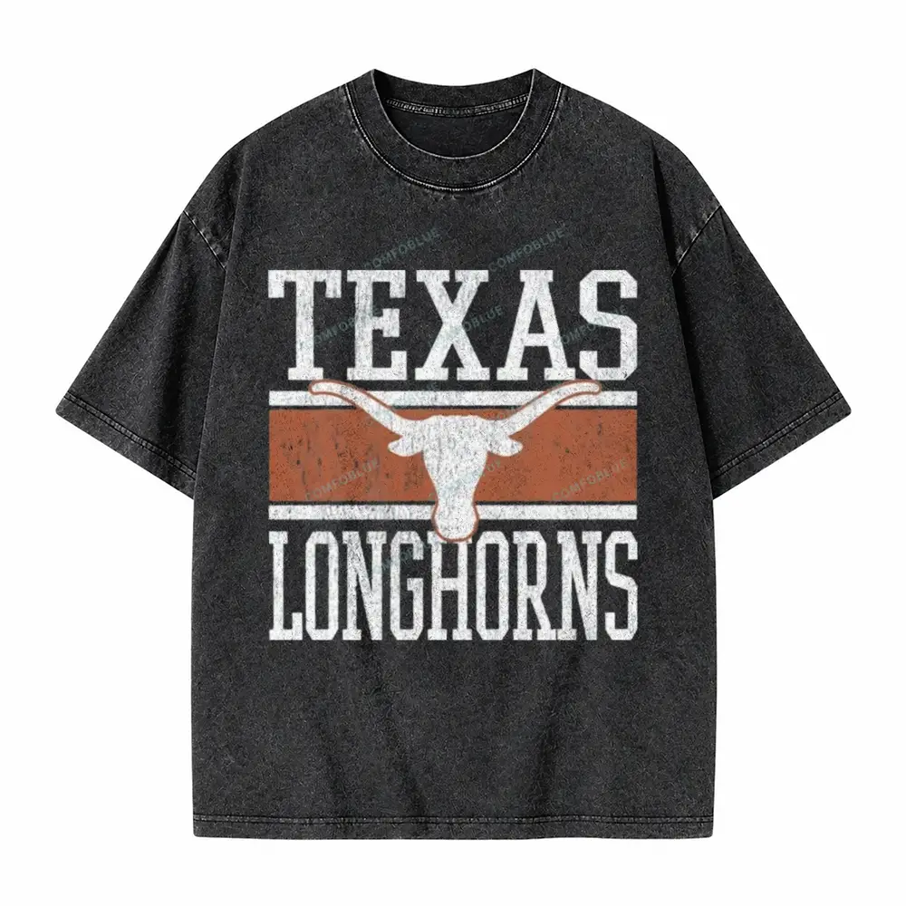 Texas Longhorn On The Ball Washed T-Shirt