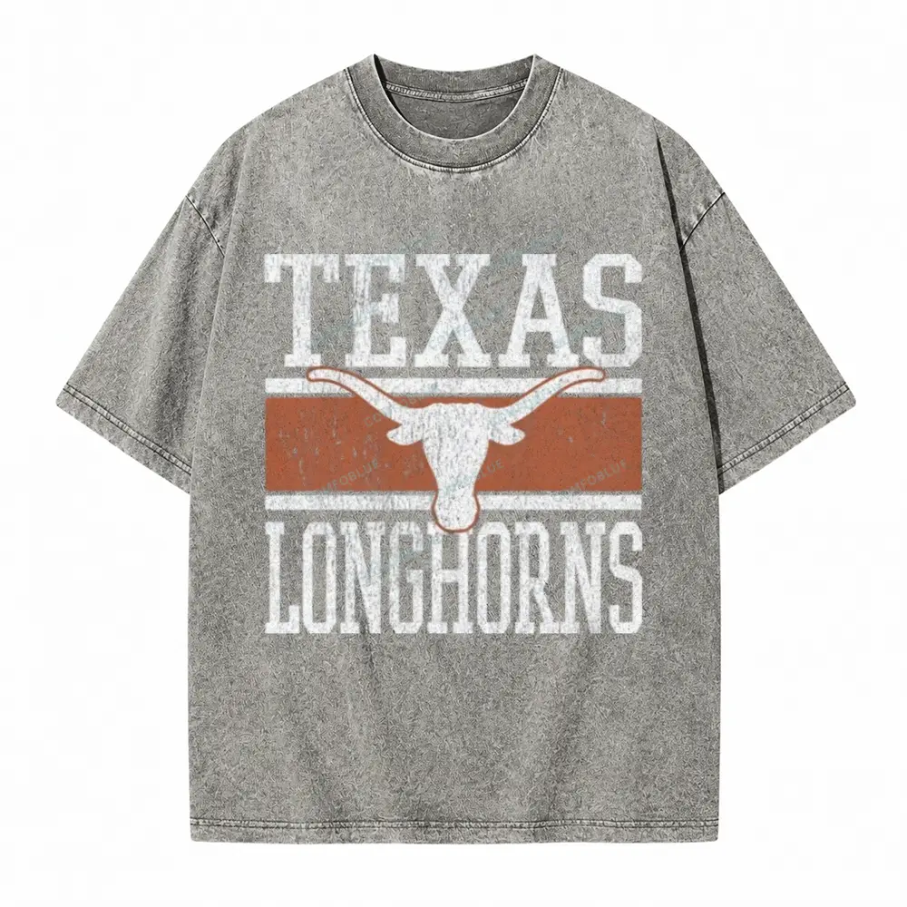 Texas Longhorn On The Ball Washed T-Shirt