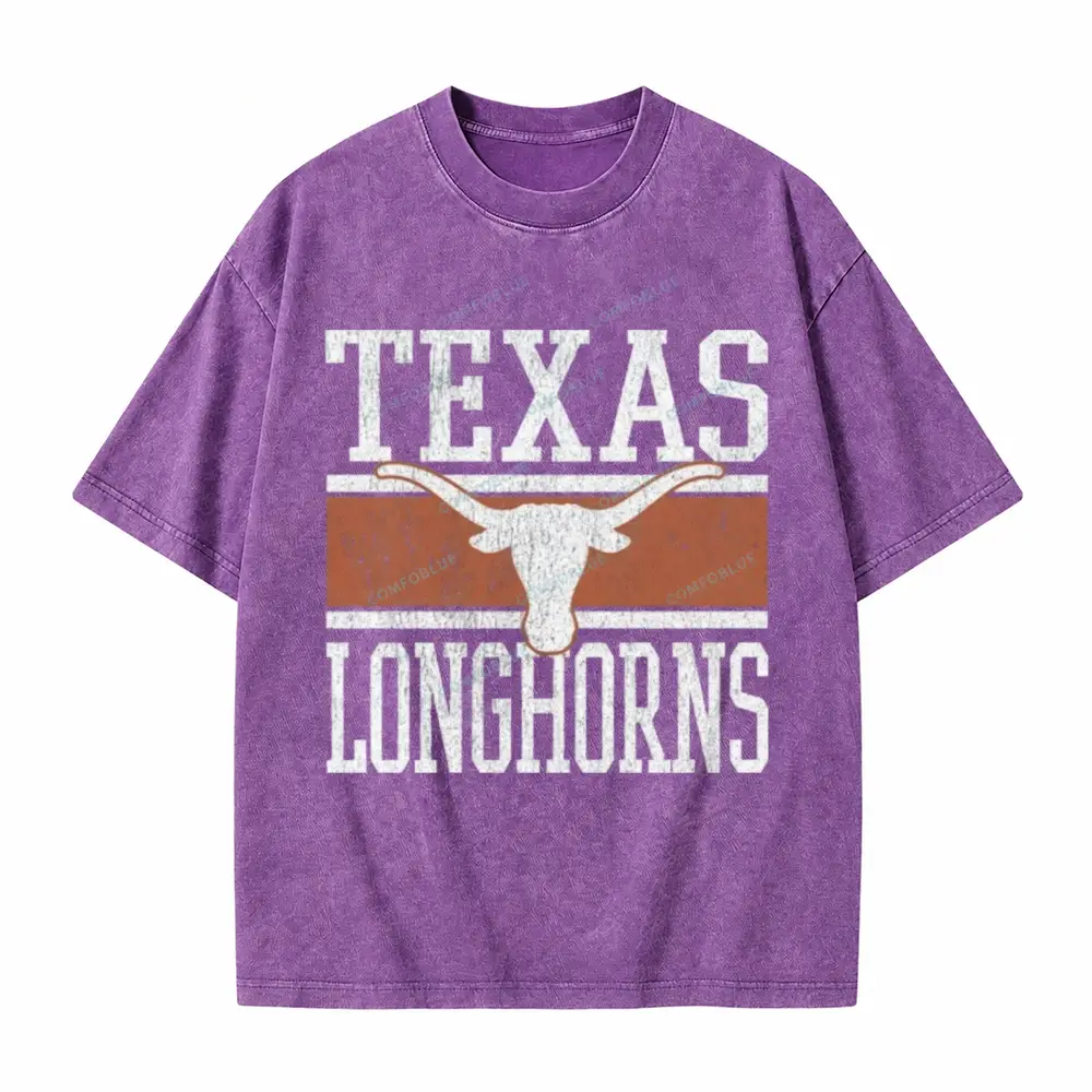 Texas Longhorn On The Ball Washed T-Shirt