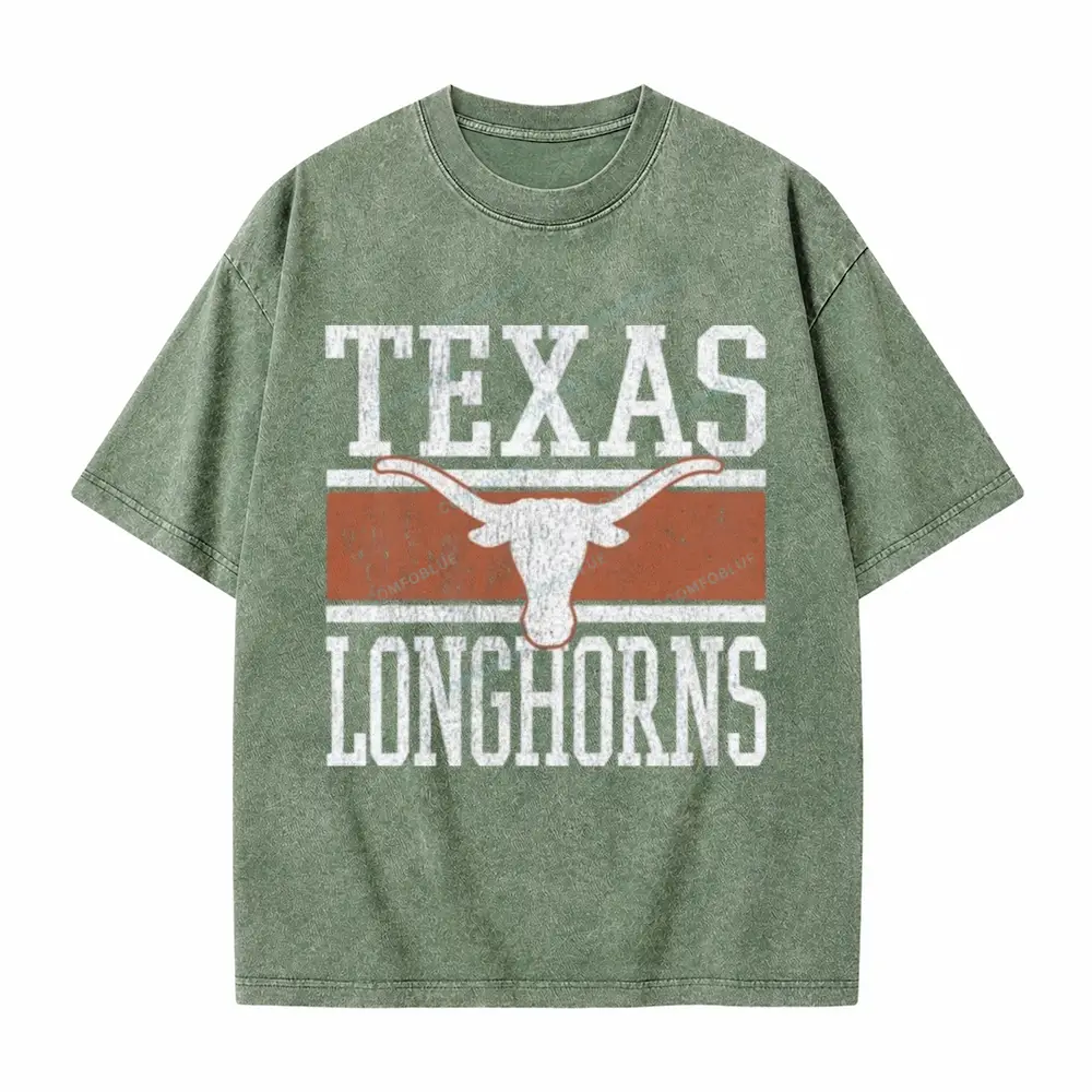 Texas Longhorn On The Ball Washed T-Shirt