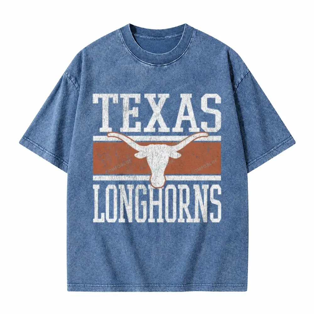Texas Longhorn On The Ball Washed T-Shirt