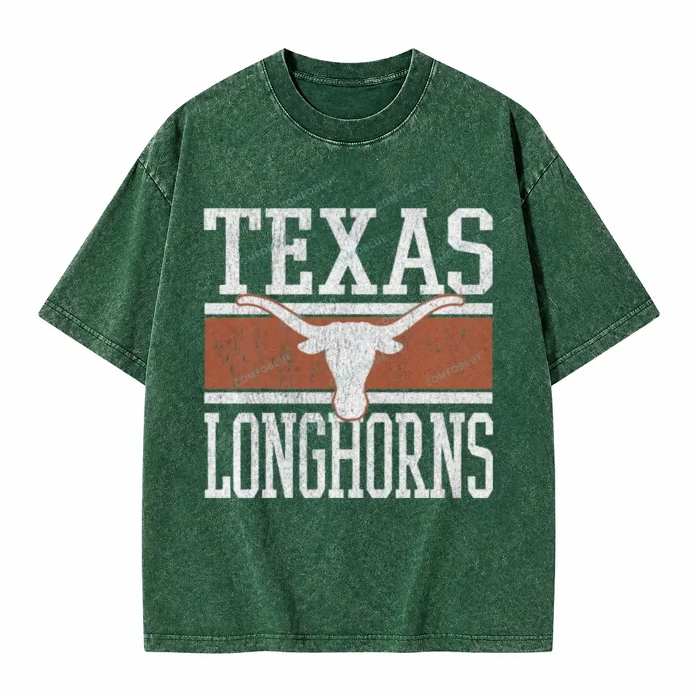 Texas Longhorn On The Ball Washed T-Shirt