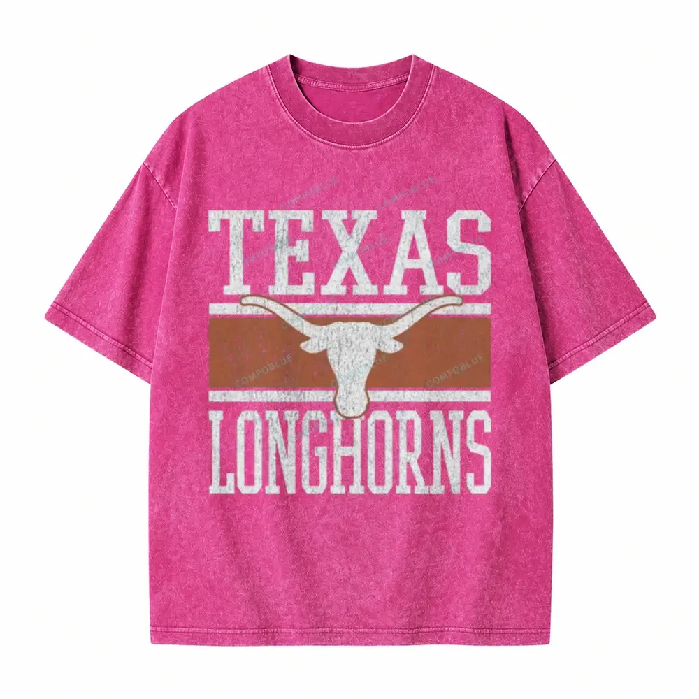 Texas Longhorn On The Ball Washed T-Shirt