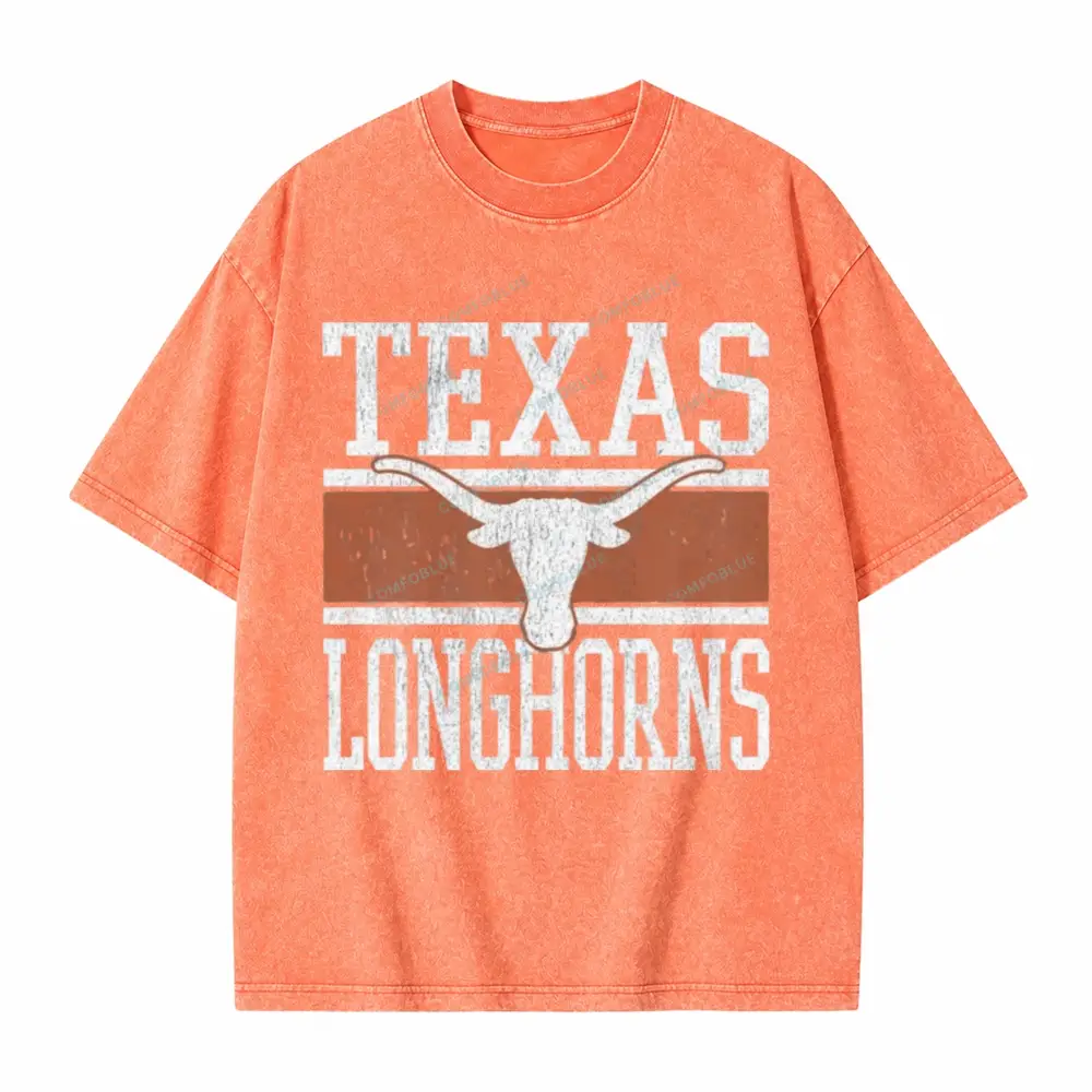 Texas Longhorn On The Ball Washed T-Shirt