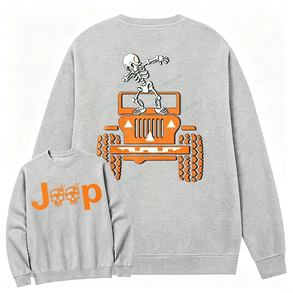 Skeletons Dancing on Jps Halloween Crew-Neck Sweatshirt - SLCFB260904401