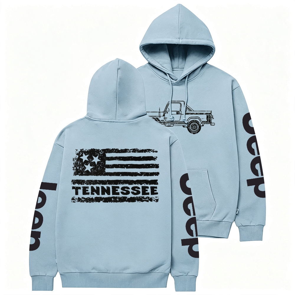 Tennessee Flag Truck Jp Casual Unisex Hoodie