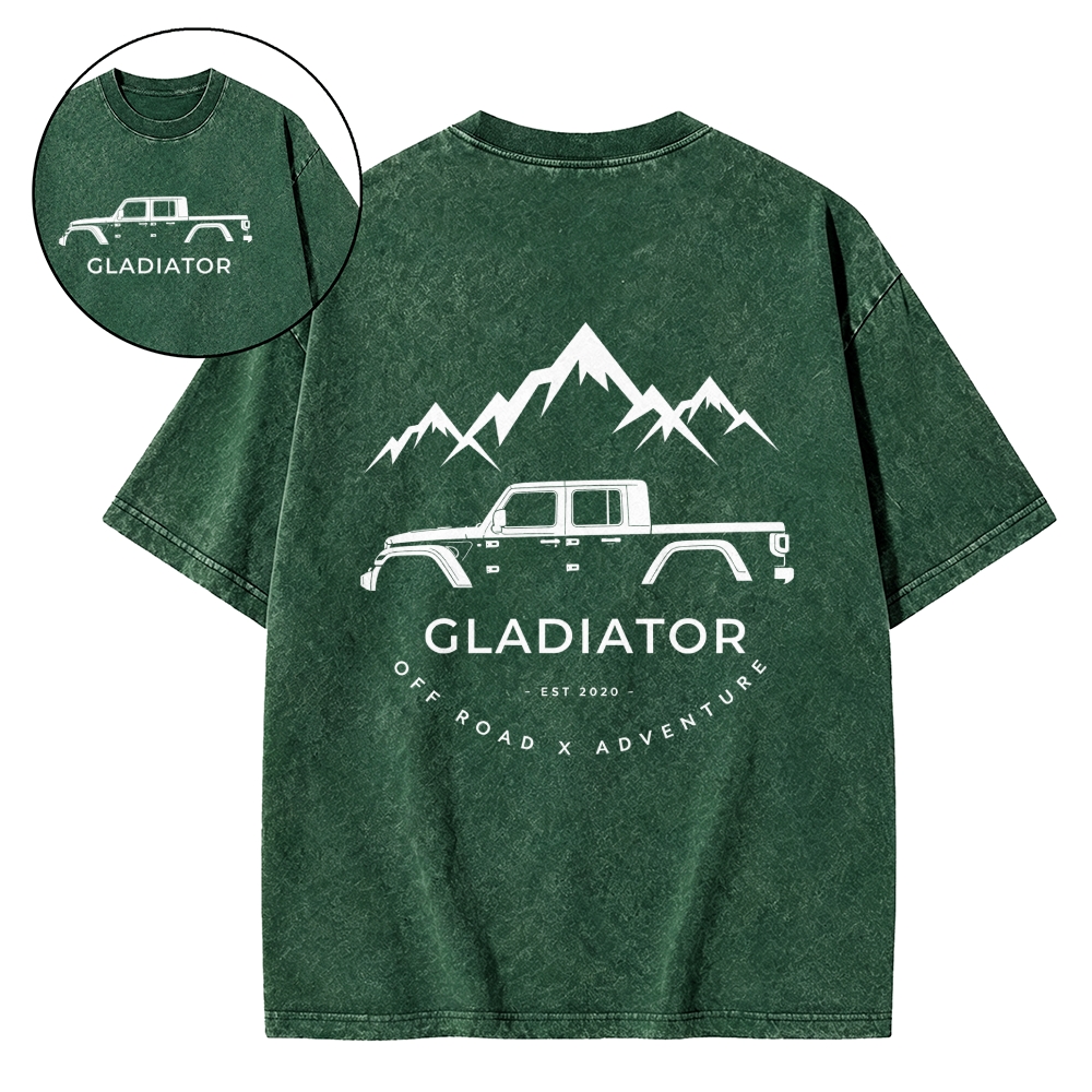 Gladiator 4x4 Off Road Adventure Unisex Washed Tshirt