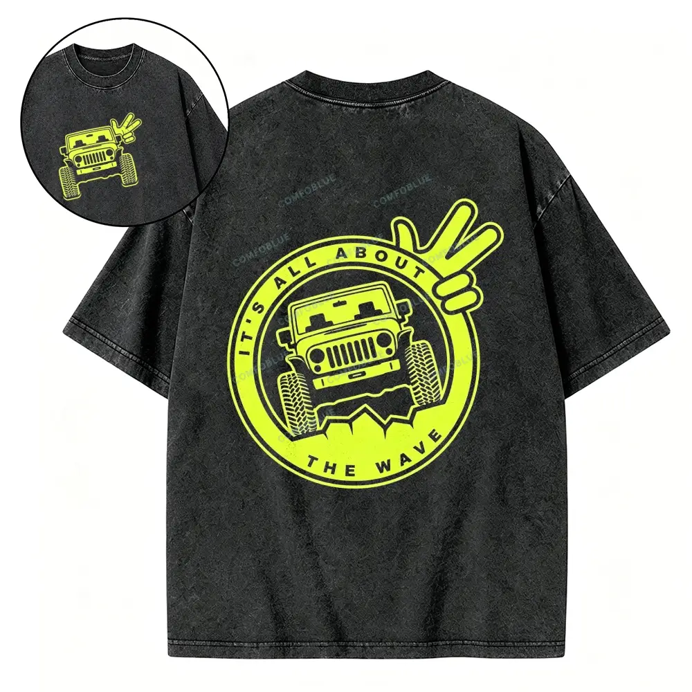 It's The About The Wave Jp Unisex Washed T-shirt