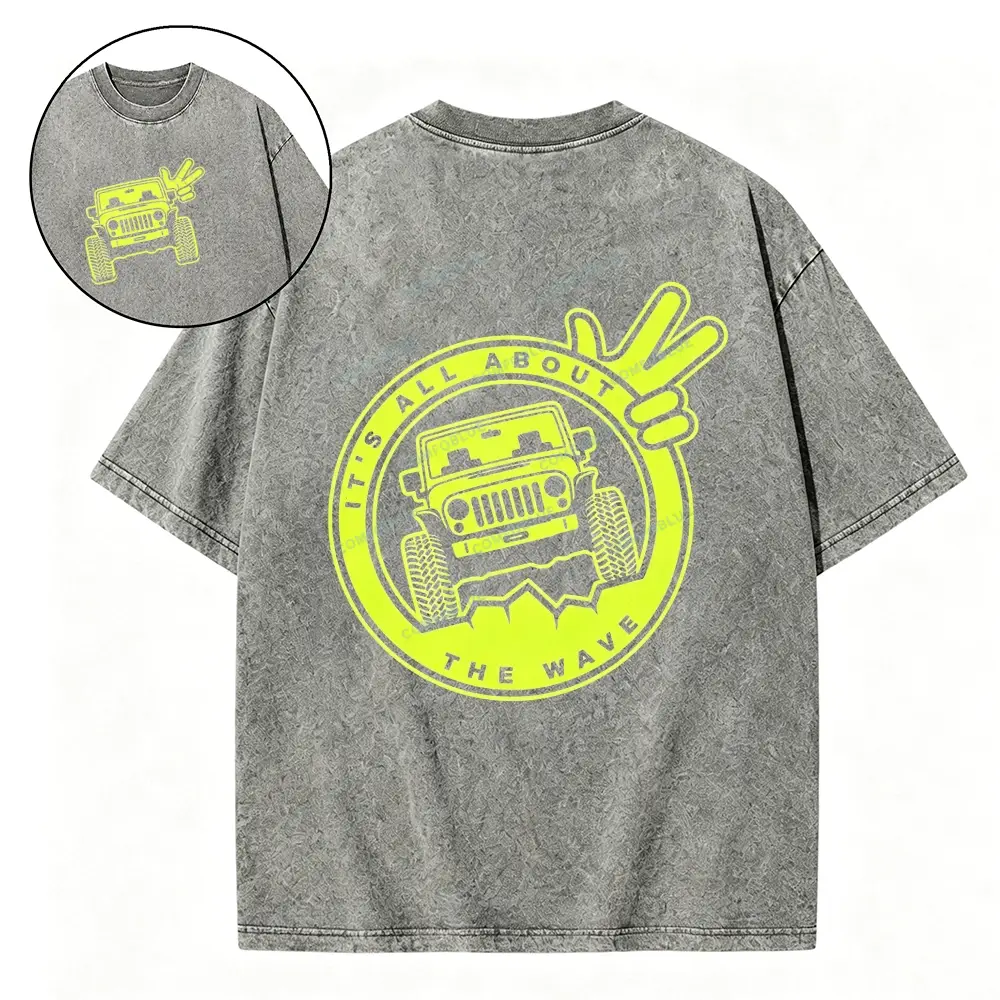 It's The About The Wave Jp Unisex Washed T-shirt