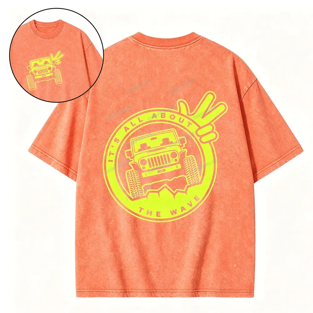 It's The About The Wave Jp Unisex Washed T-shirt