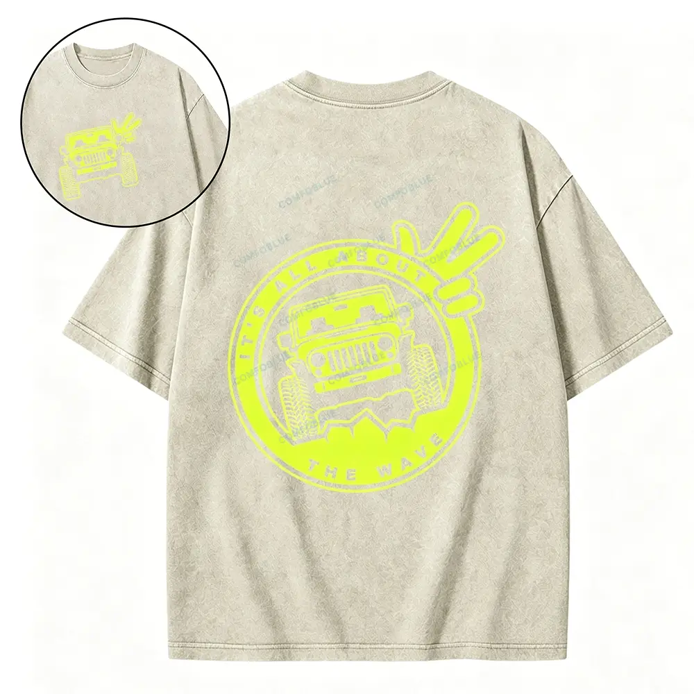 It's The About The Wave Jp Unisex Washed T-shirt