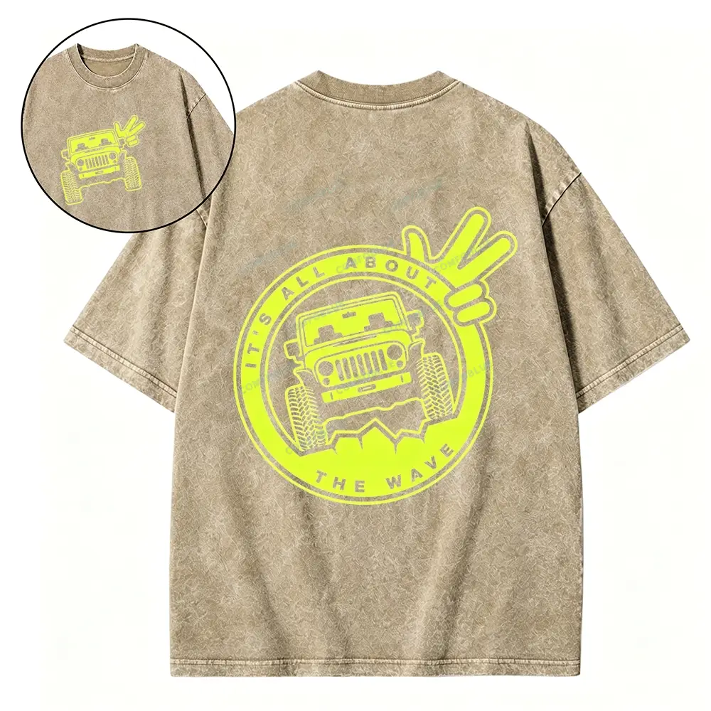 It's The About The Wave Jp Unisex Washed T-shirt