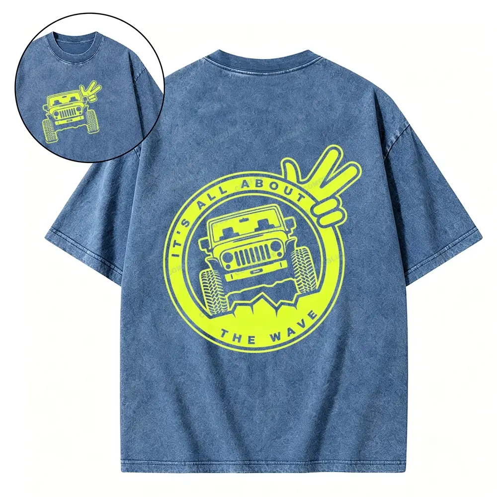 It's The About The Wave Jp Unisex Washed T-shirt