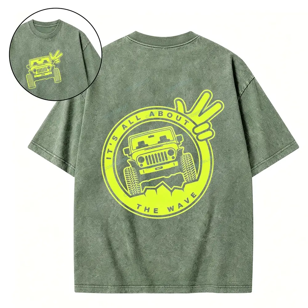 It's The About The Wave Jp Unisex Washed T-shirt