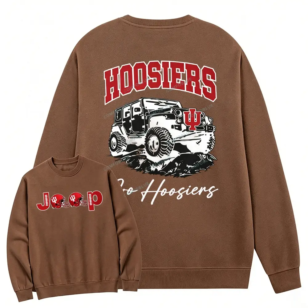 Indiana Hoosiers x Jp Fans Cotton Sweatshirt - Coffee · S - SLCFB260916934