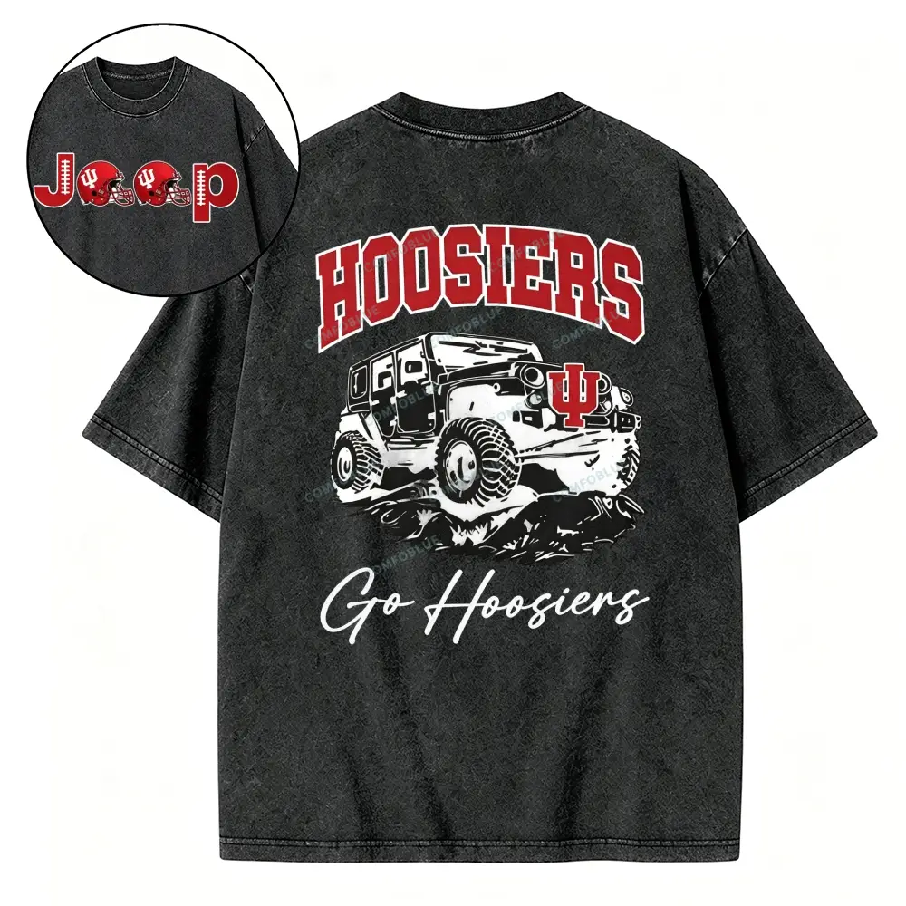 Indiana Hoosiers x Jp Fans Washed Tshirt - Black · S - SLCFB260916937