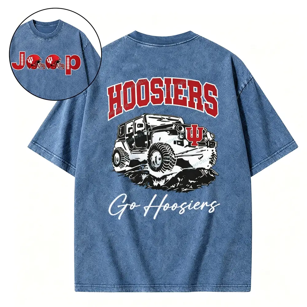 Indiana Hoosiers x Jp Fans Washed Tshirt - Blue · S - SLCFB260916937