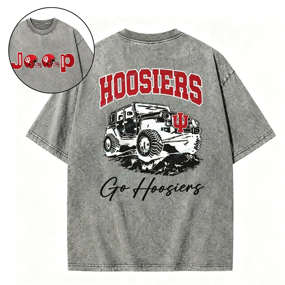 Indiana Hoosiers x Jp Fans Washed Tshirt - Light Grey · S - SLCFB260916937