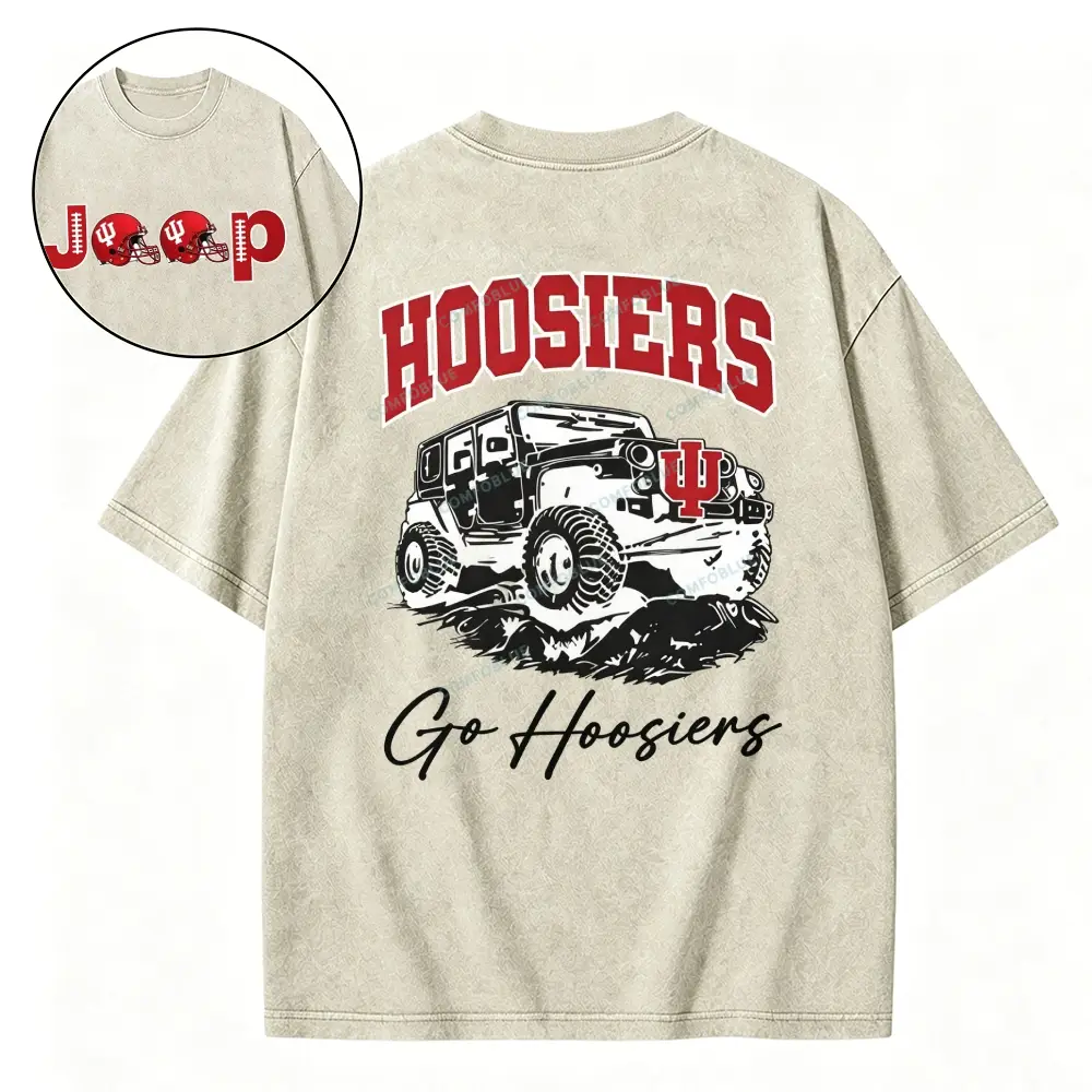Indiana Hoosiers x Jp Fans Washed Tshirt - Beige · S - SLCFB260916937