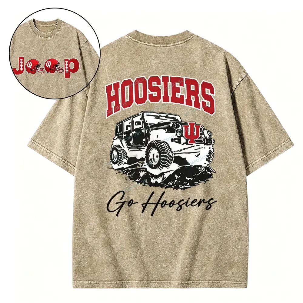 Indiana Hoosiers x Jp Fans Washed Tshirt - Mocha · S - SLCFB260916937