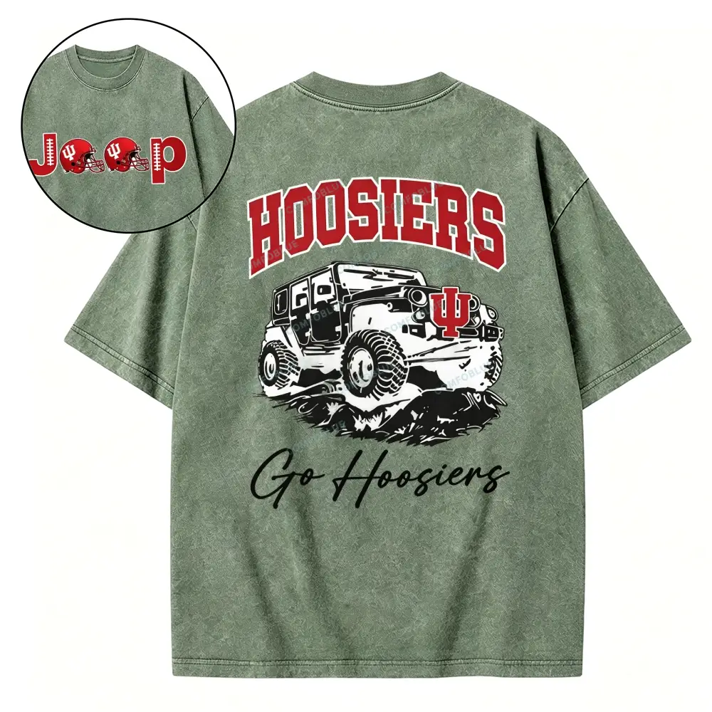 Indiana Hoosiers x Jp Fans Washed Tshirt - Light Green · S - SLCFB260916937