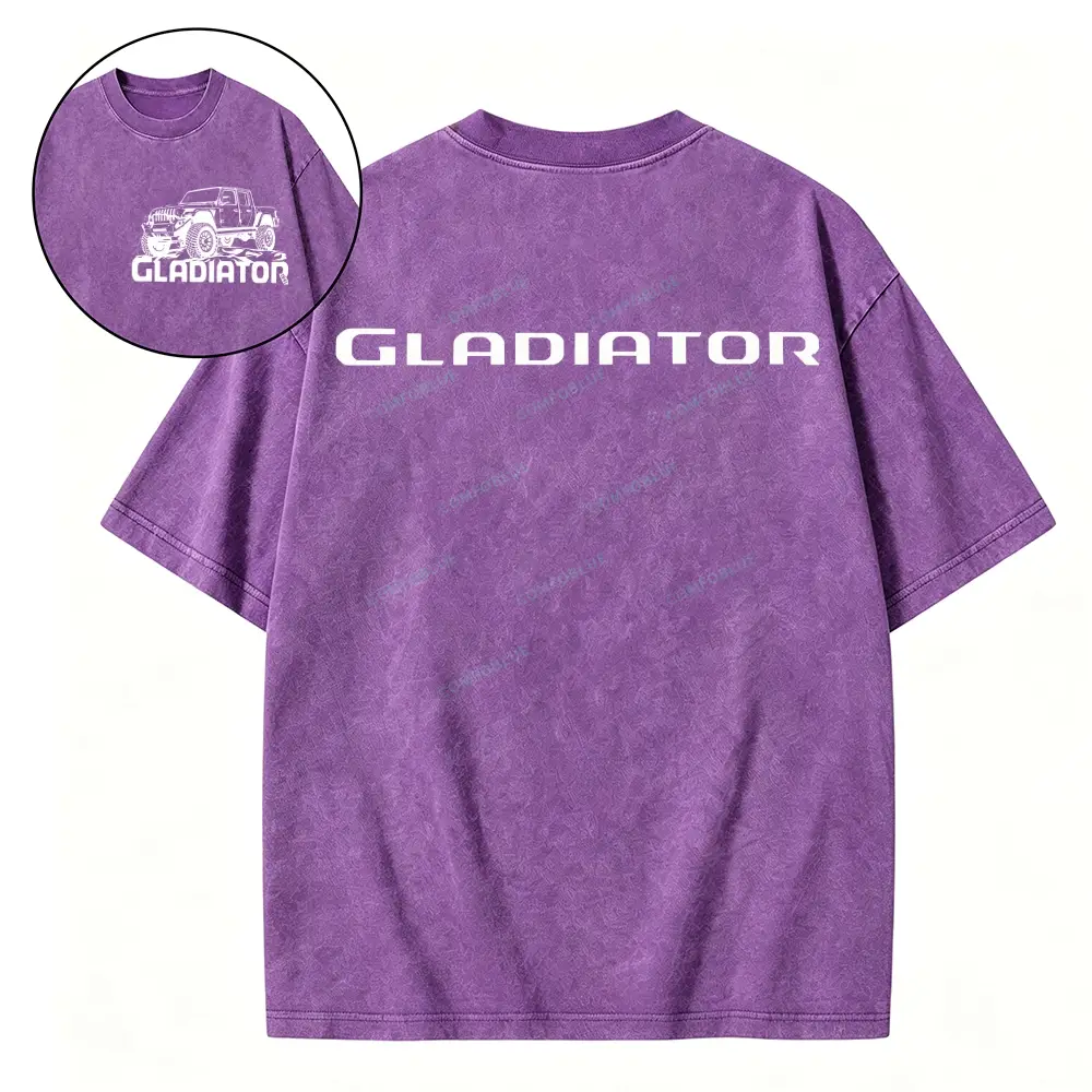 American Gladiator Washed Tshirt - Purple · S - SLCFB260917077