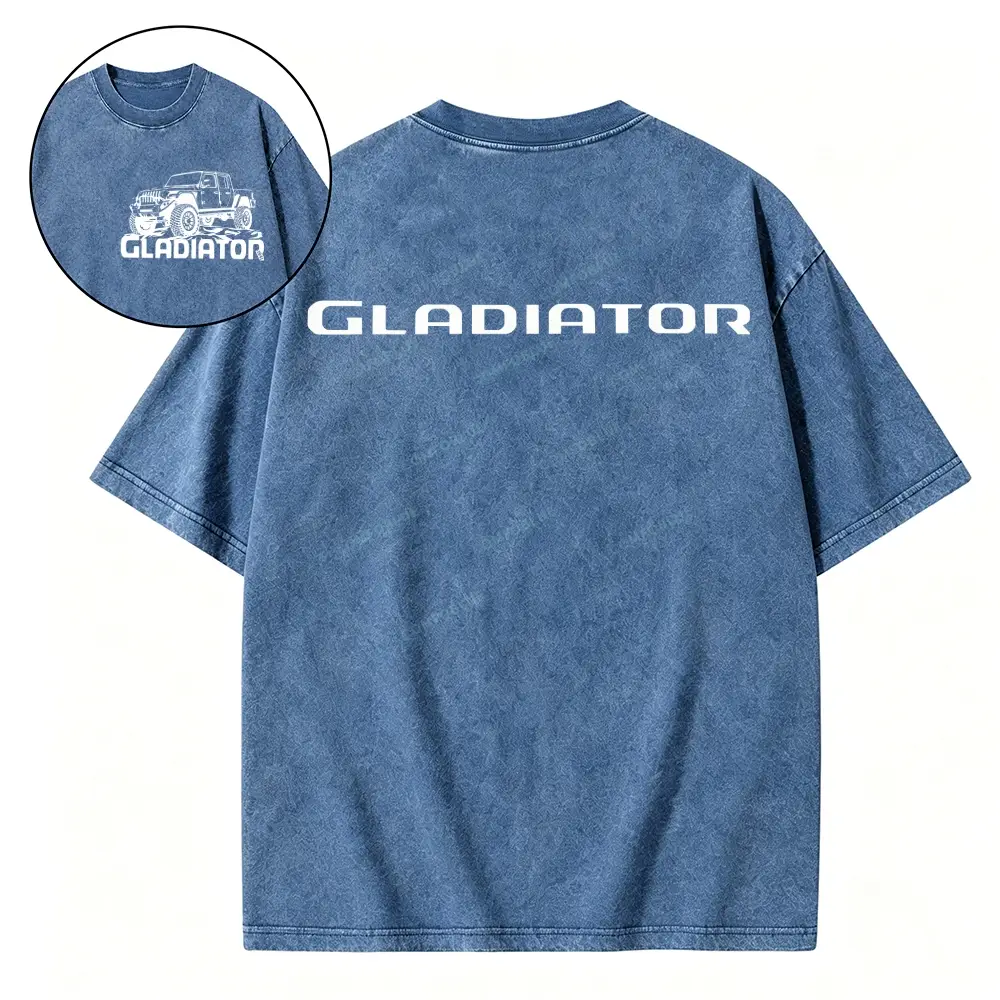 American Gladiator Washed Tshirt - Blue · S - SLCFB260917077