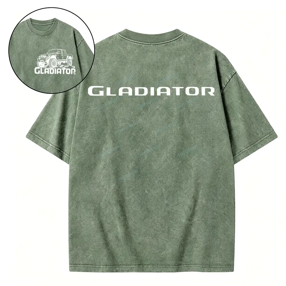 American Gladiator Washed Tshirt - Light Green · S - SLCFB260917077
