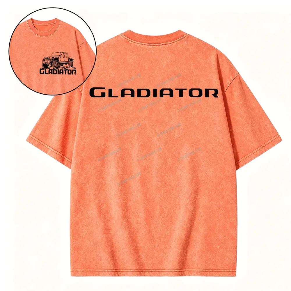 American Gladiator Washed Tshirt - Orange · S - SLCFB260917077