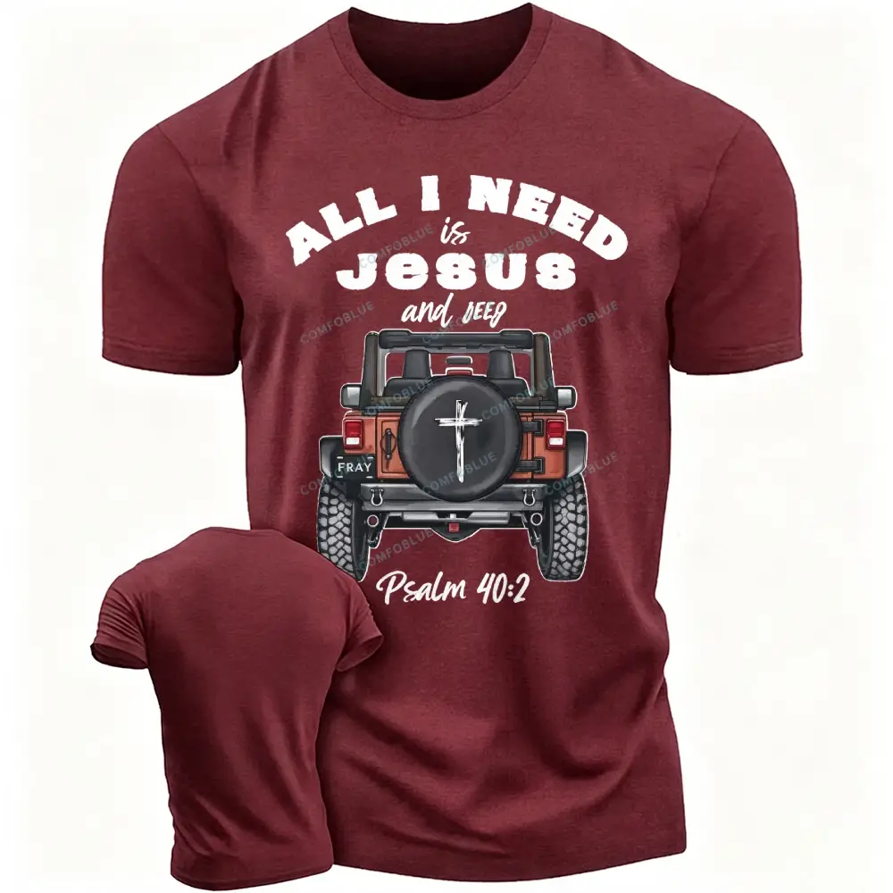 All I Need is Jesus and My Jp T-shirts - Crimson · S - SLCFB260917156