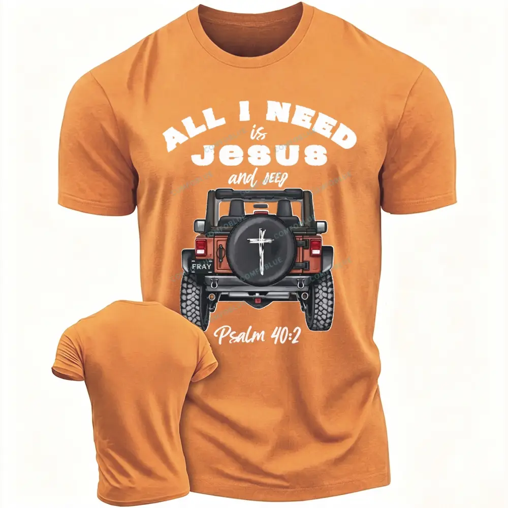 All I Need is Jesus and My Jp T-shirts - Orange · S - SLCFB260917156