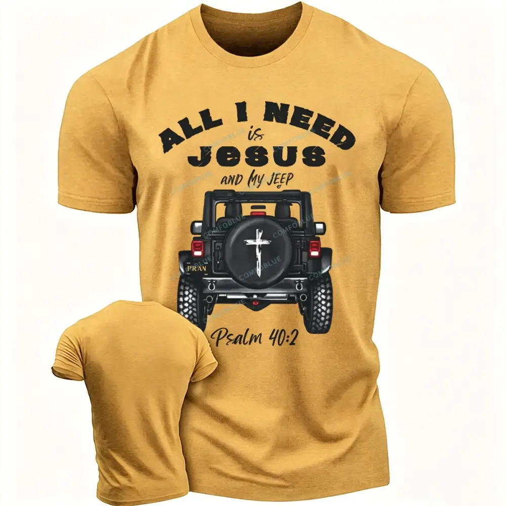 All I Need is Jesus and My Jp T-shirts - Yellow · S - SLCFB260917156
