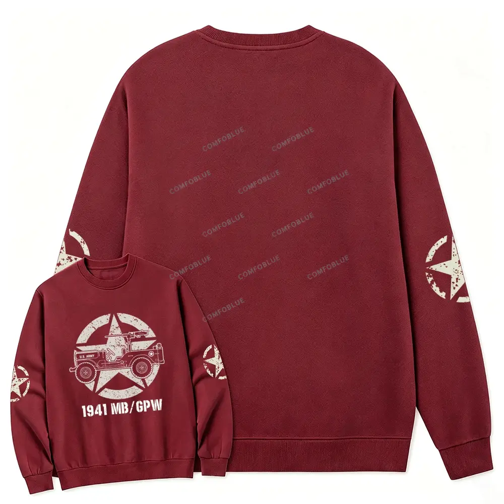 1941 Willys Jp Army Star Unisex Sweatshirt