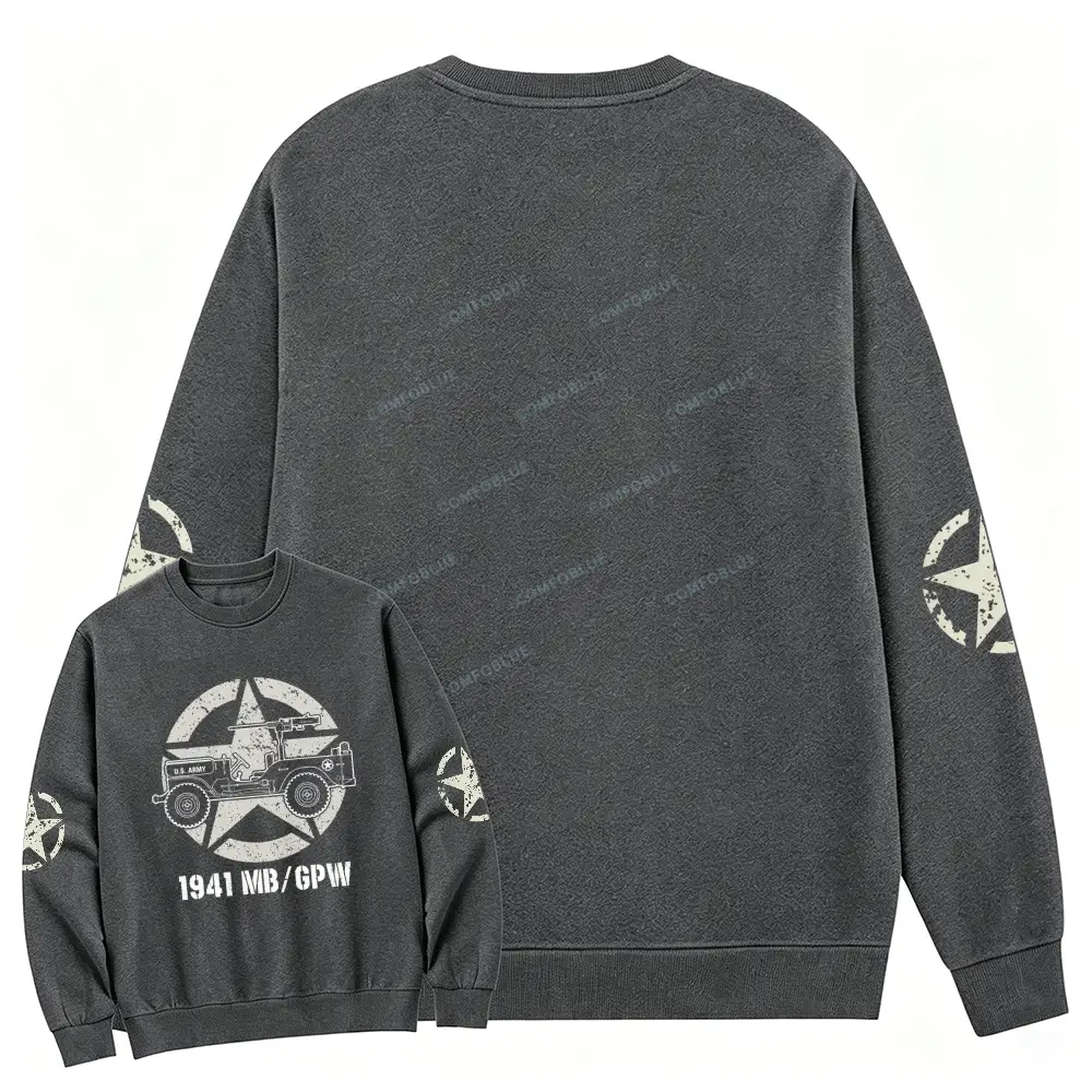 1941 Willys Jp Army Star Unisex Sweatshirt