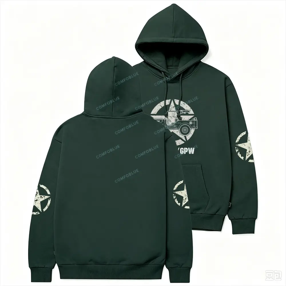 1941 Willys Jp Army Star Unisex Hoodie 