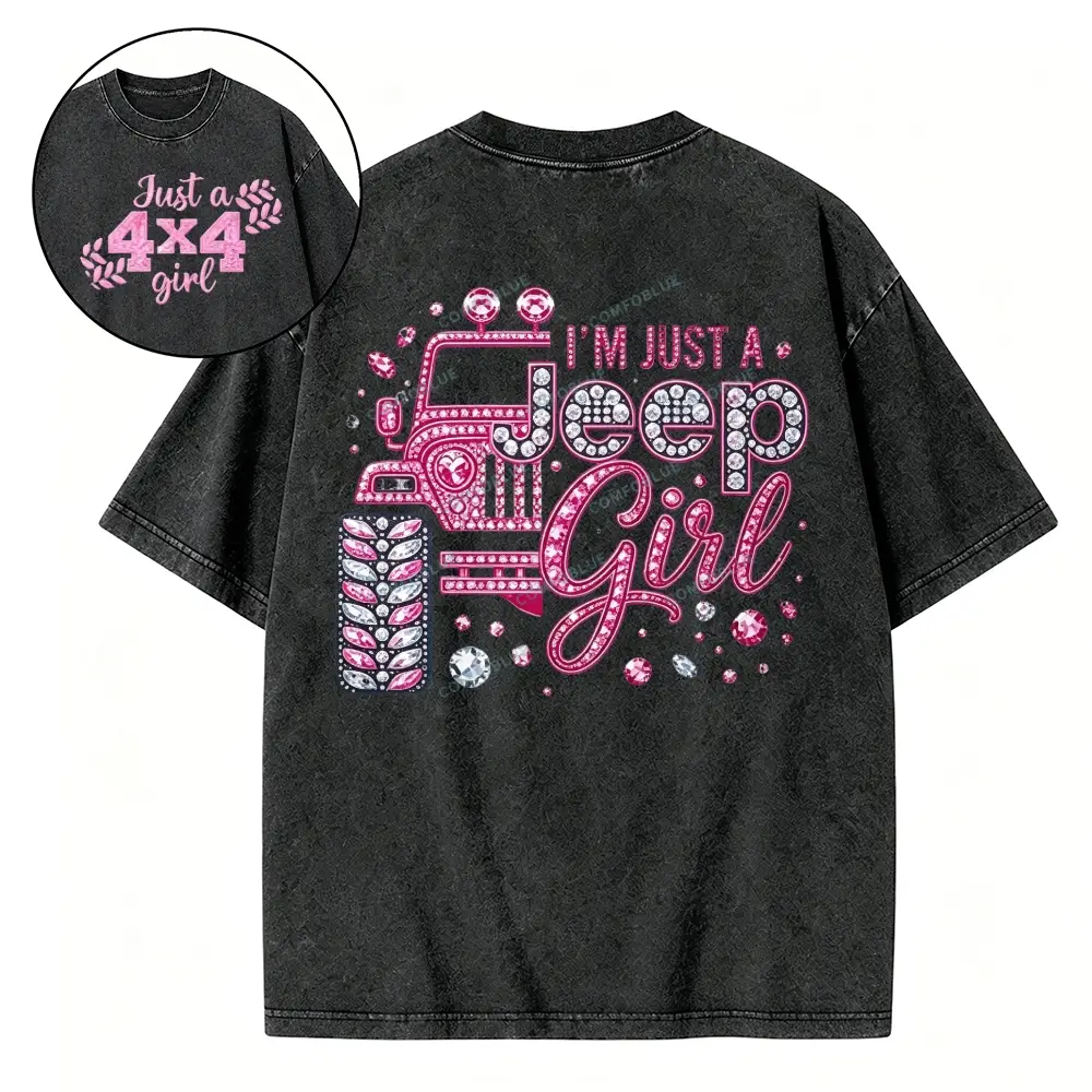 Rhinestone Pink Bling Washed Tshirt - Black · S - SLCFB260918879