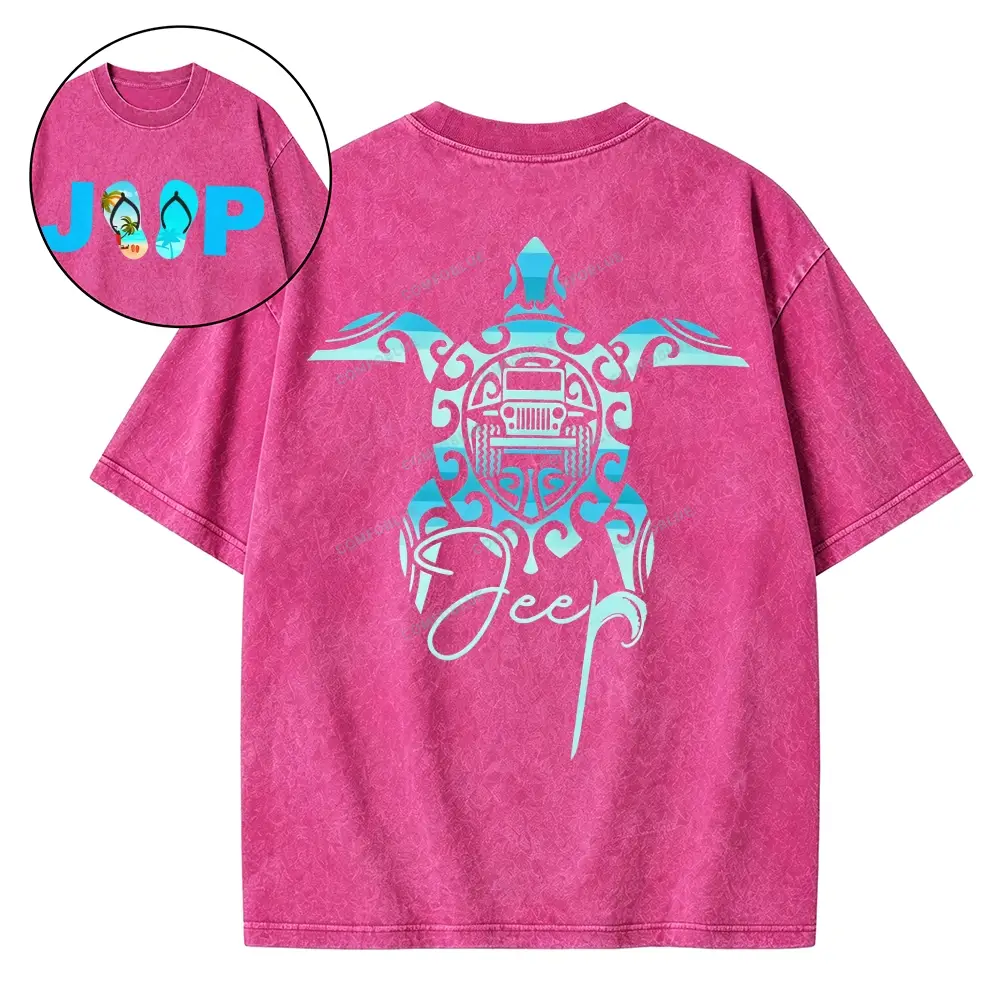 Sea Turtle Jp Lover Washed Tshirt - Rose · S - SLCFB260918884
