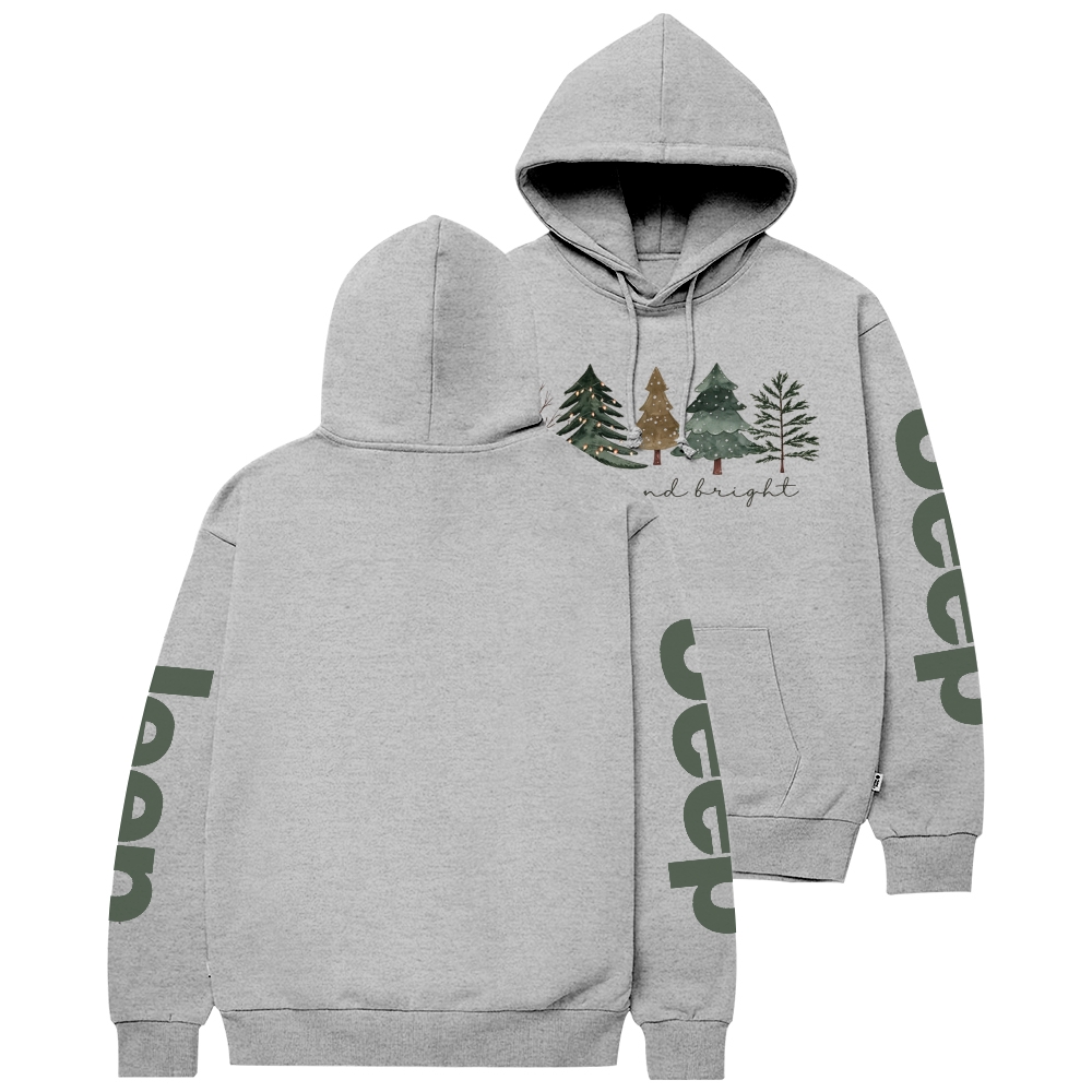 Merry and Bright Trees Jpmas Oversized Hoodie