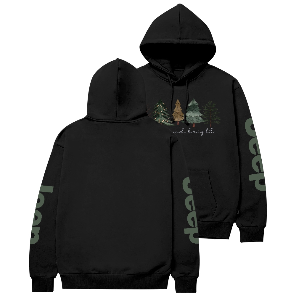 Merry and Bright Trees Jpmas Oversized Hoodie