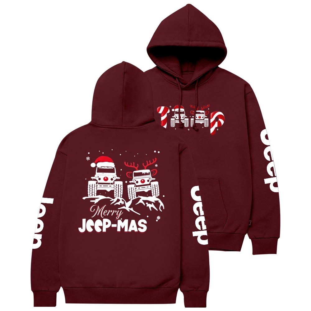 Santa Deer Candy Jp Merry Christmas Unisex Casual Hoodie