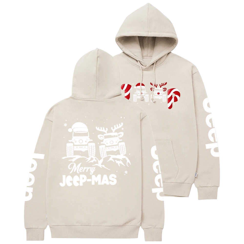 Santa Deer Candy Jp Merry Christmas Unisex Casual Hoodie