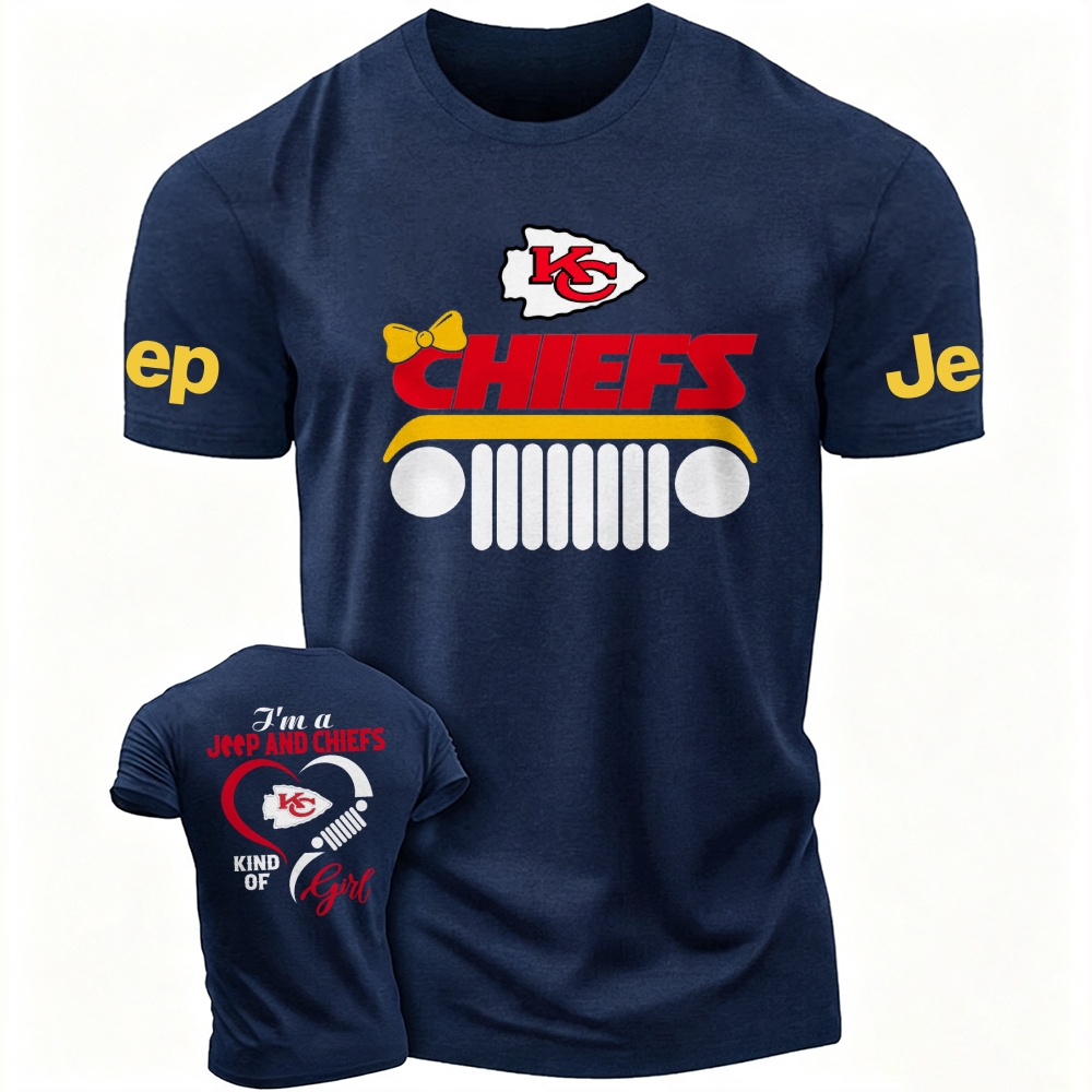 Kansas City Chiefs I’m A Jp and Cowboys Girl Cotton T-shirt