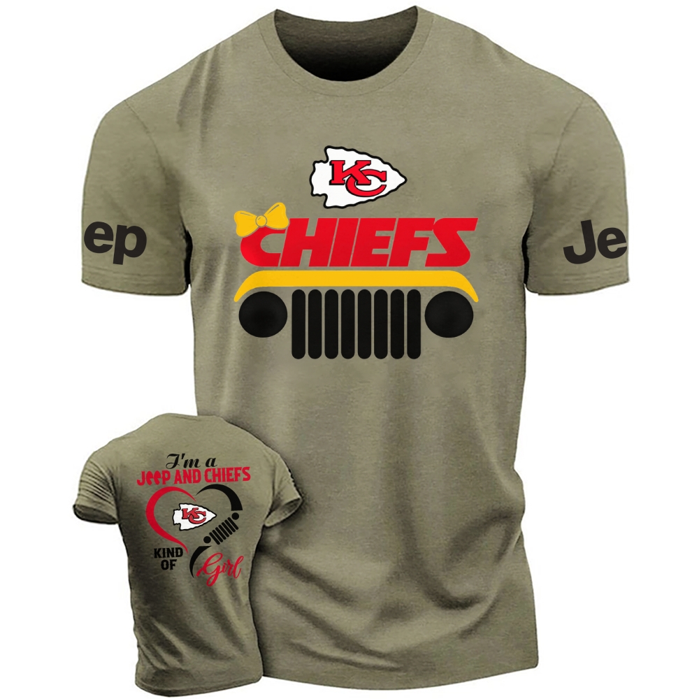 Kansas City Chiefs I’m A Jp and Cowboys Girl Cotton T-shirt