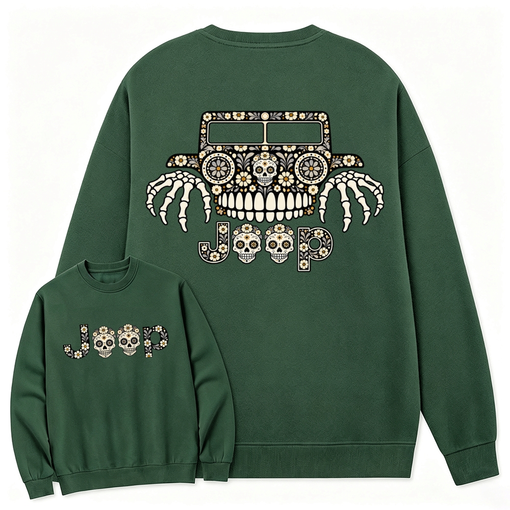 Floral Calavera Jp Cotton Sweatshirt