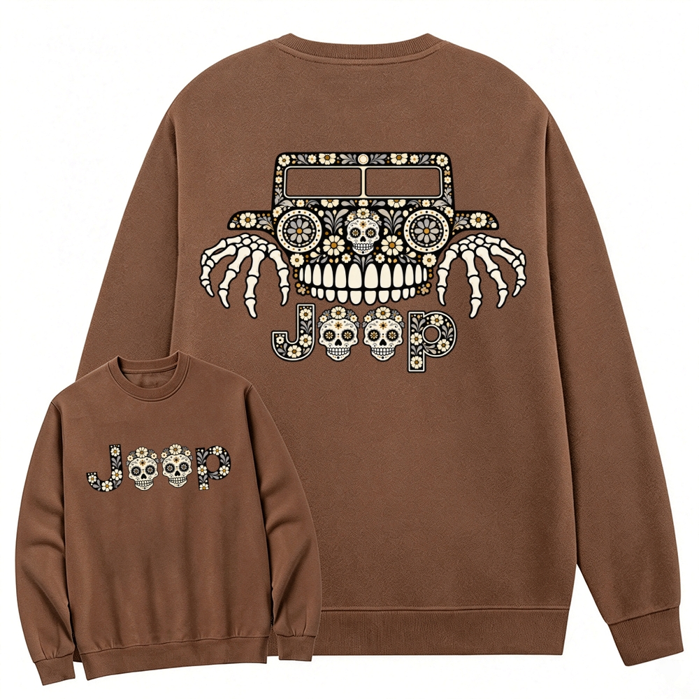 Floral Calavera Jp Cotton Sweatshirt