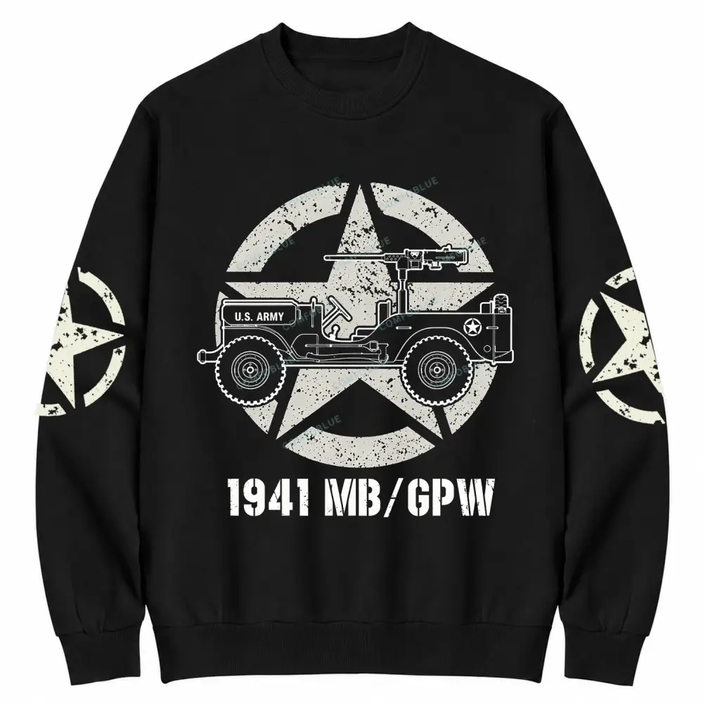 1941 Willys Jp Army Star Unisex Sweatshirt